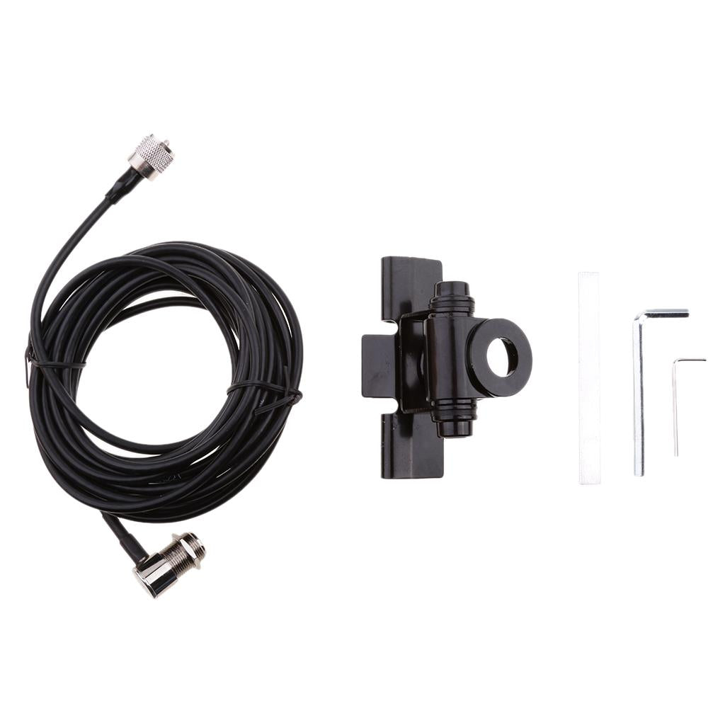 Mobile Radio Car Antenna Mount Adjustable Bracket + 5M Cable