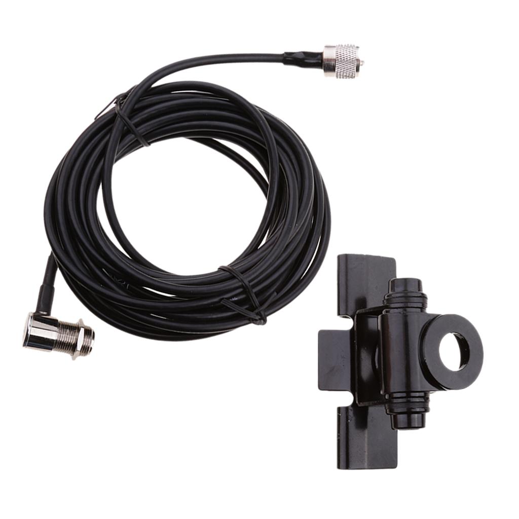 Mobile Radio Car Antenna Mount Adjustable Bracket + 5M Cable