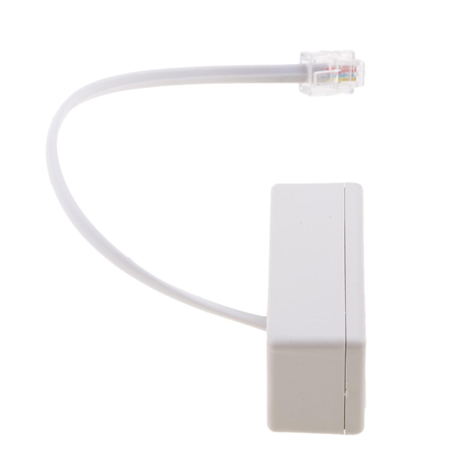 4x2-Way RJ11 Telephone Plug to Socket Adapter Splitter for Landline Telephone