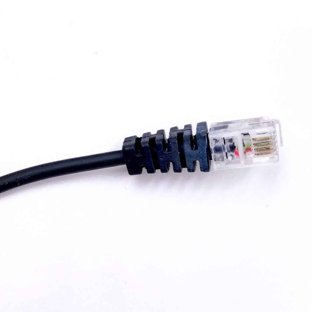 RJ11 Handsfree Call Center Corded Telephone Monaural Headset black