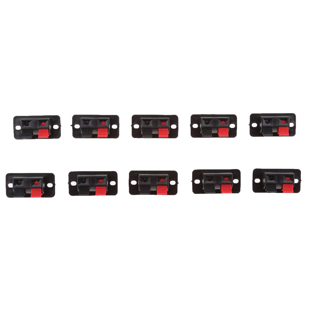 4xPush Release Connector Plate Stereo Speaker Terminal 2 Position 1 Row