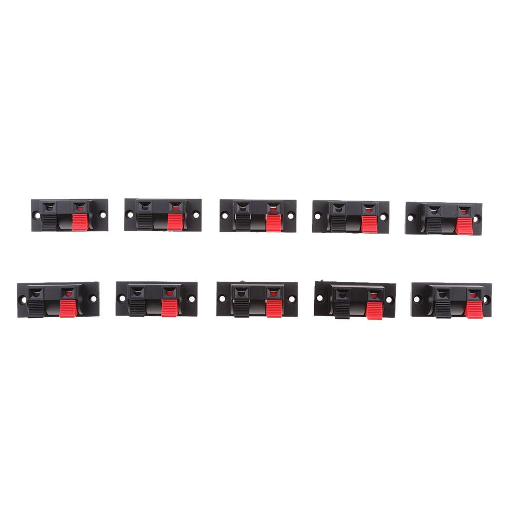 Push Release Connector Plate Stereo Speaker Terminal 2 Position 2 Pin