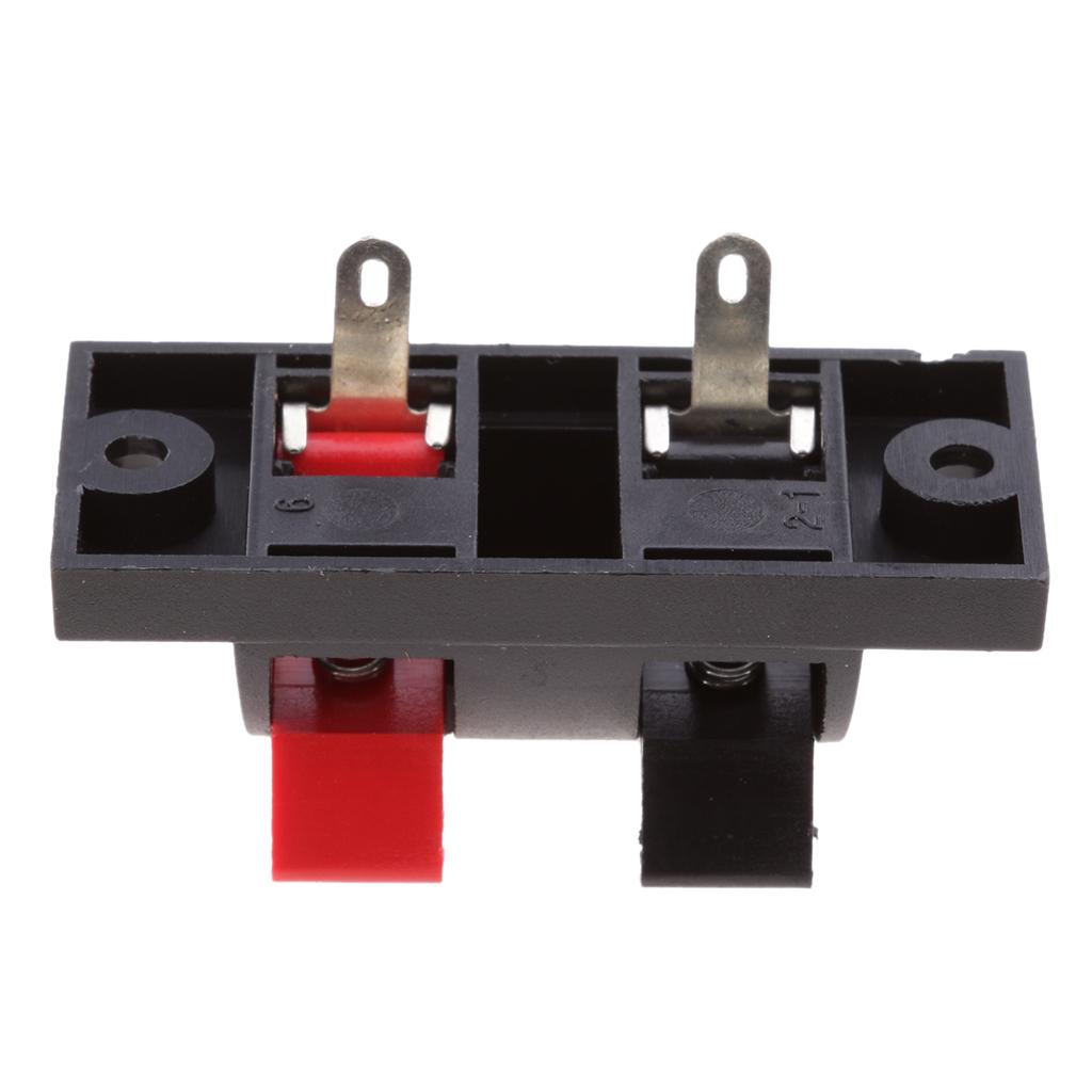 Push Release Connector Plate Stereo Speaker Terminal 2 Position 2 Pin