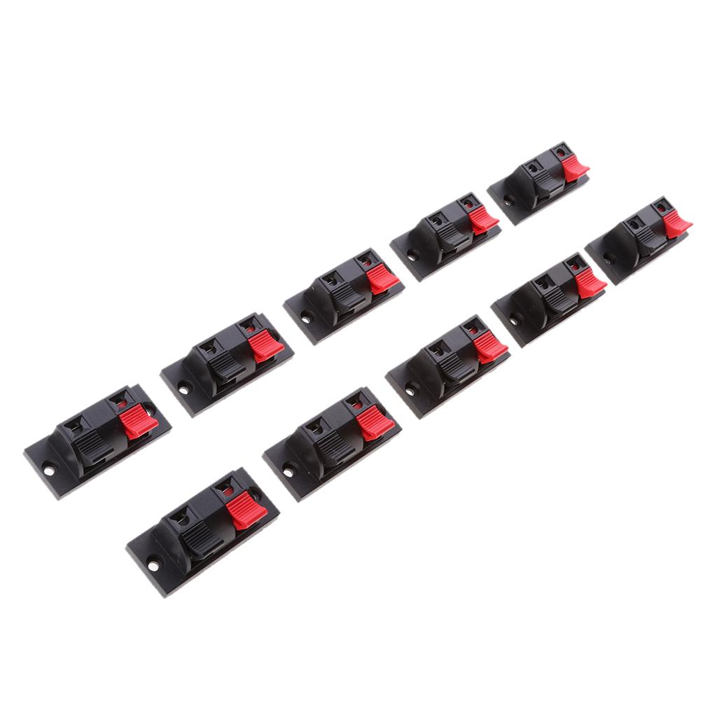 Push Release Connector Plate Stereo Speaker Terminal 2 Position 2 Pin
