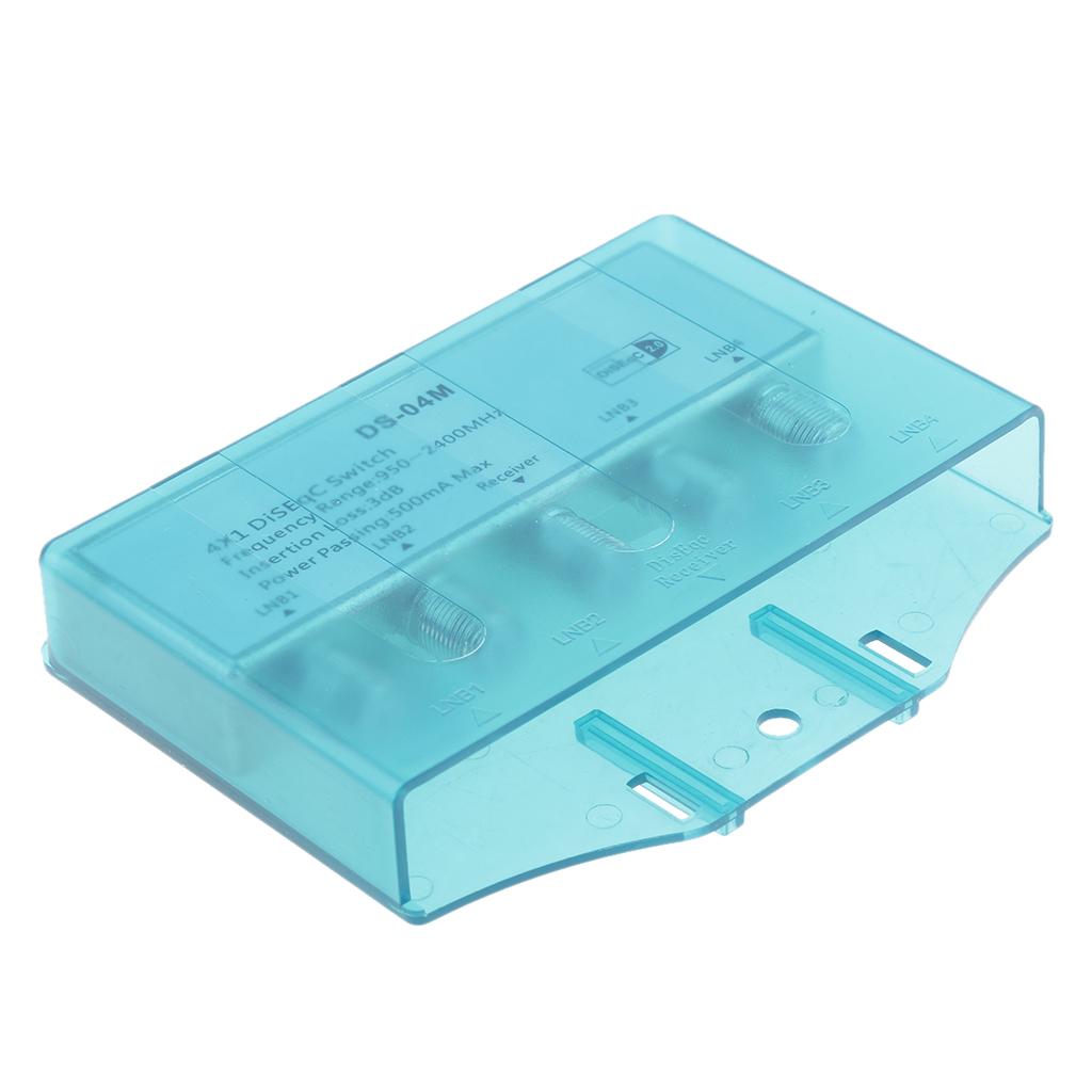 4x1 Diseqc Switch 4 Satellites in 1 Output Waterproof Cover Included