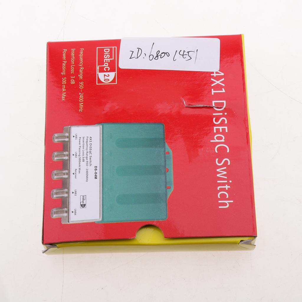 4x1 Diseqc Switch 4 Satellites in 1 Output Waterproof Cover Included
