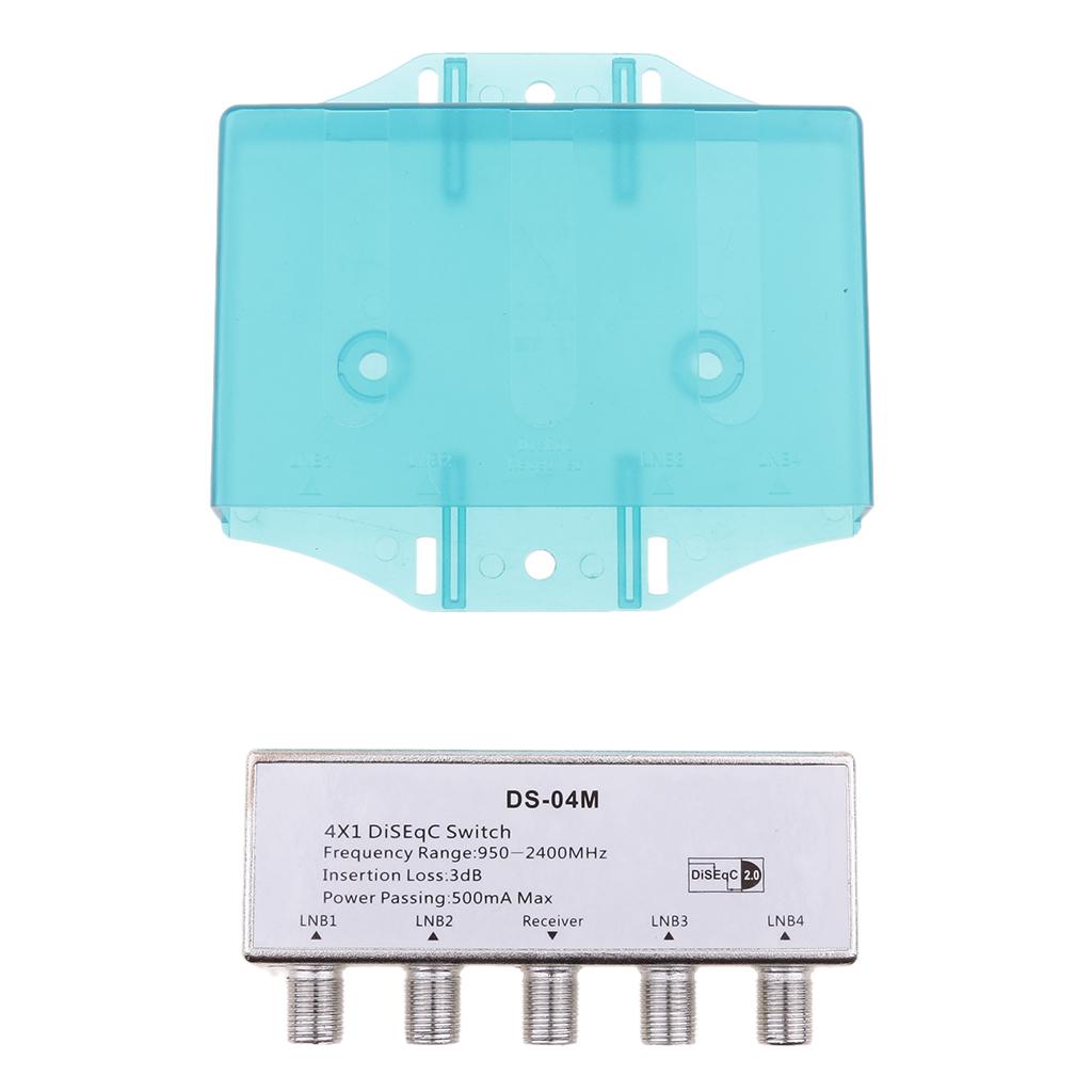 4x1 Diseqc Switch 4 Satellites in 1 Output Waterproof Cover Included