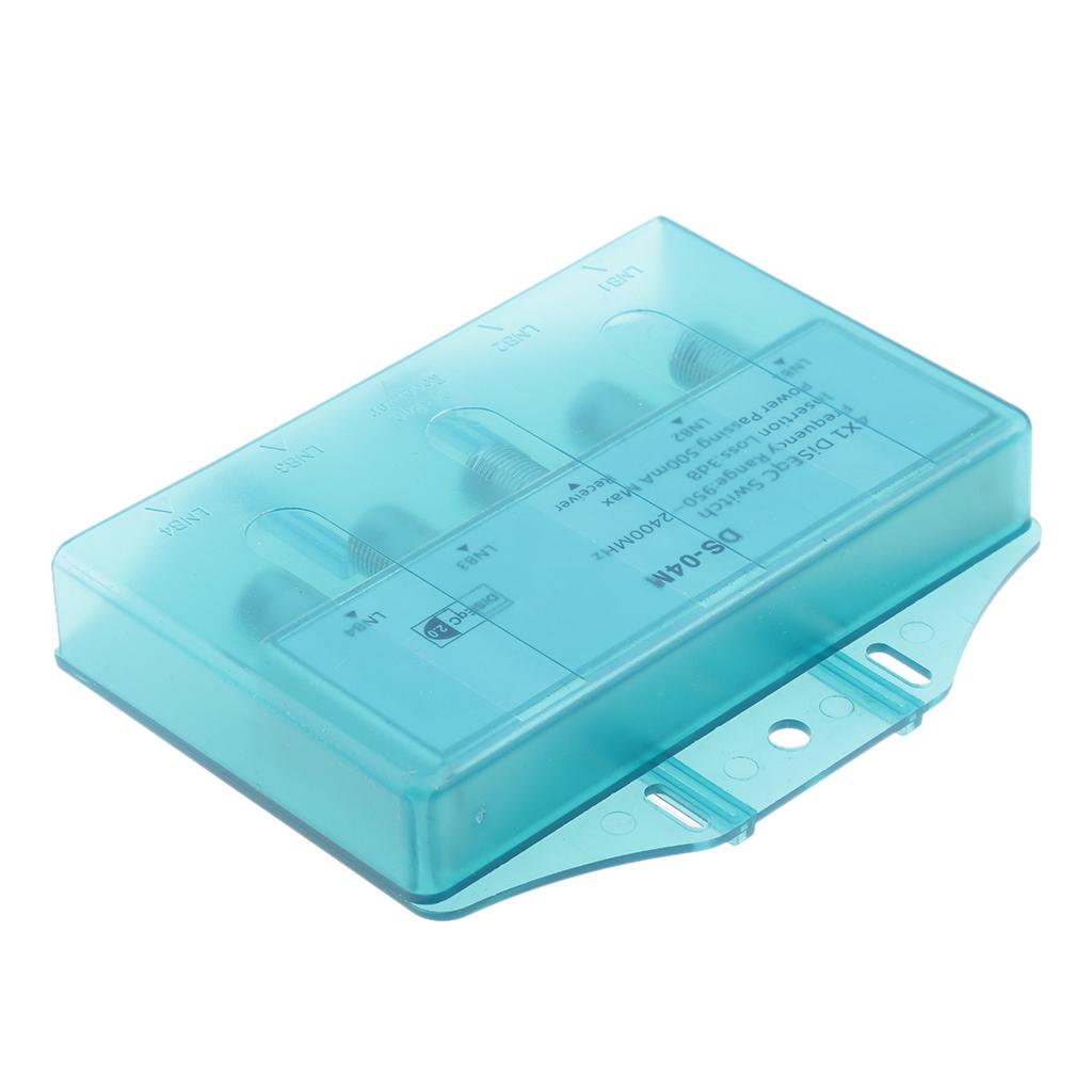 4x1 Diseqc Switch 4 Satellites in 1 Output Waterproof Cover Included