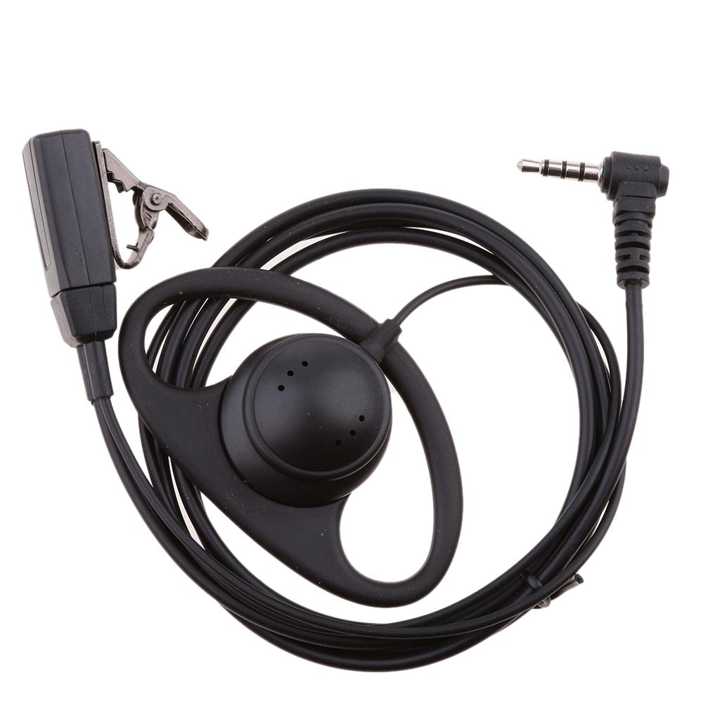 D-shape Headset Earpiece PPT with Mic for Yaesu Vertex Standard Radio