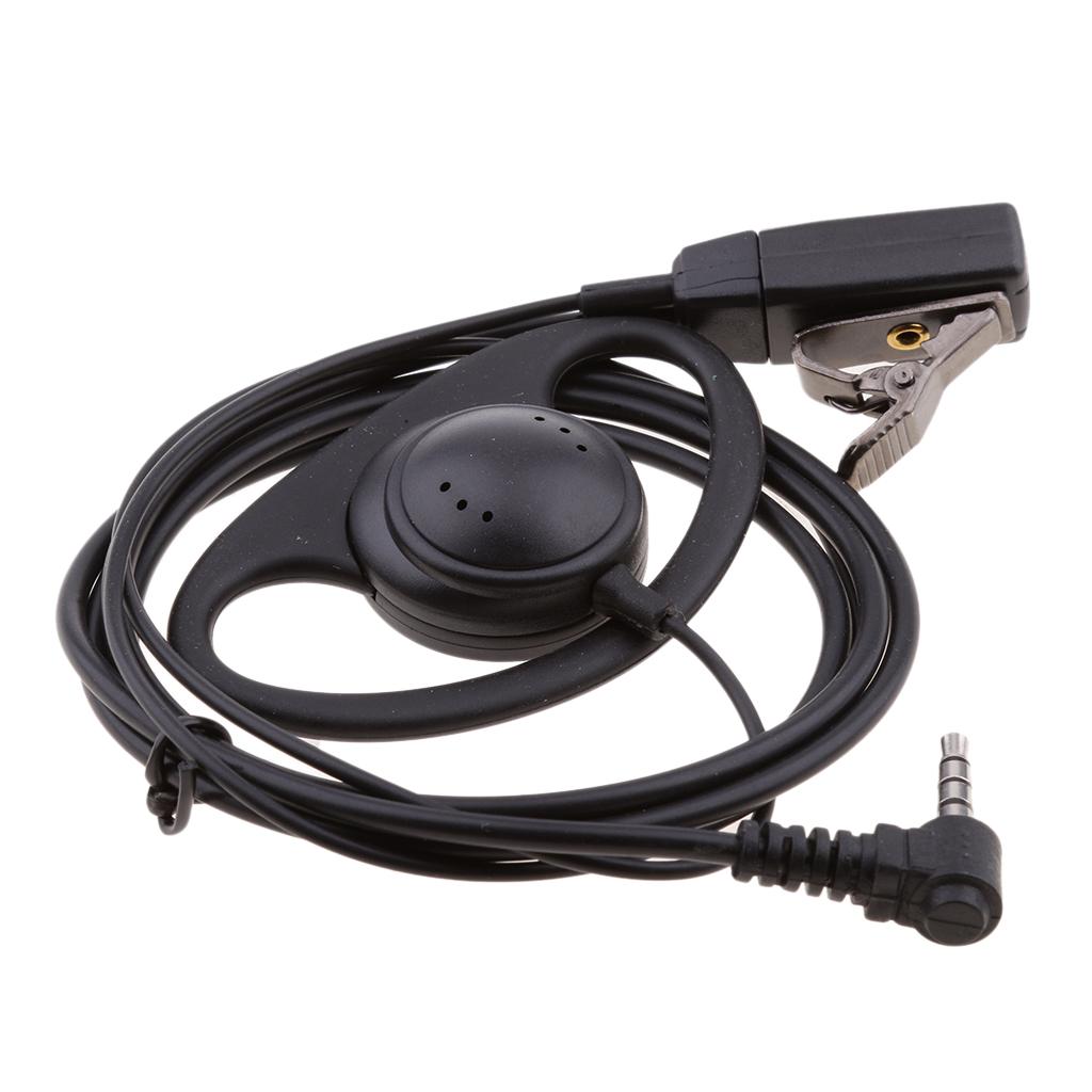 D-shape Headset Earpiece PPT with Mic for Yaesu Vertex Standard Radio