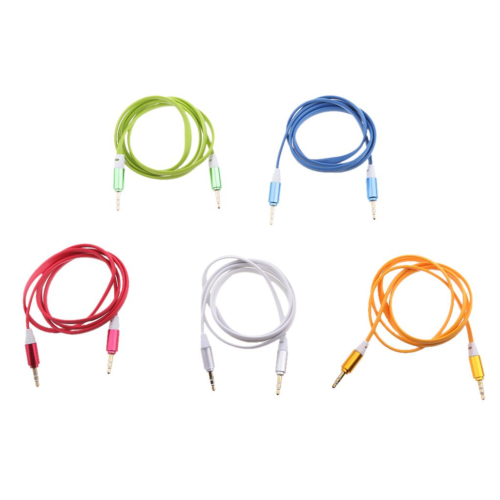 3.5mm Male to Male AUX Auxiliary Audio Flat Noodle Cable 3FT
