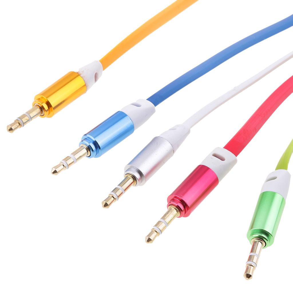 3.5mm Male to Male AUX Auxiliary Audio Flat Noodle Cable 3FT