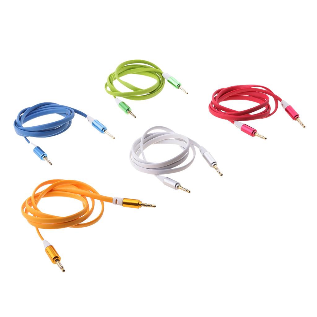 3.5mm Male to Male AUX Auxiliary Audio Flat Noodle Cable 3FT