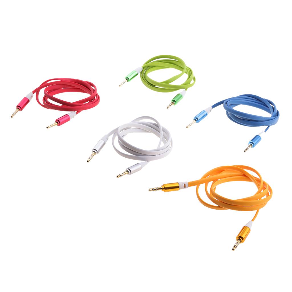 3.5mm Male to Male AUX Auxiliary Audio Flat Noodle Cable 3FT