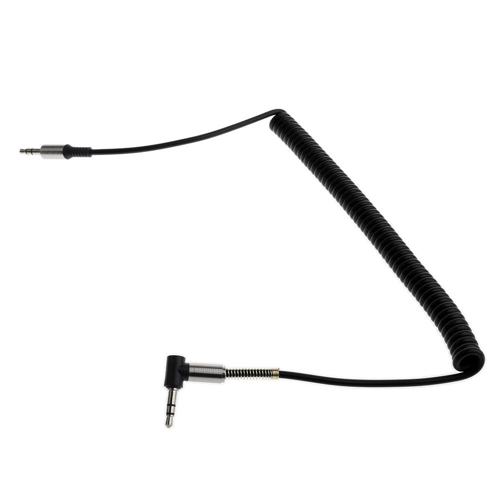 3.5mm Auxiliary Audio Male to Male Cable 90 Degree Right Angle Line Black