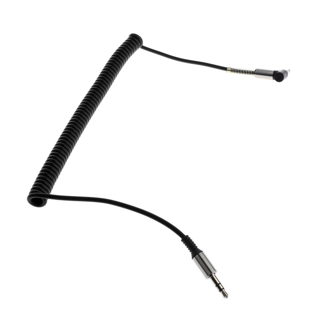 3.5mm Auxiliary Audio Male to Male Cable 90 Degree Right Angle Line Black