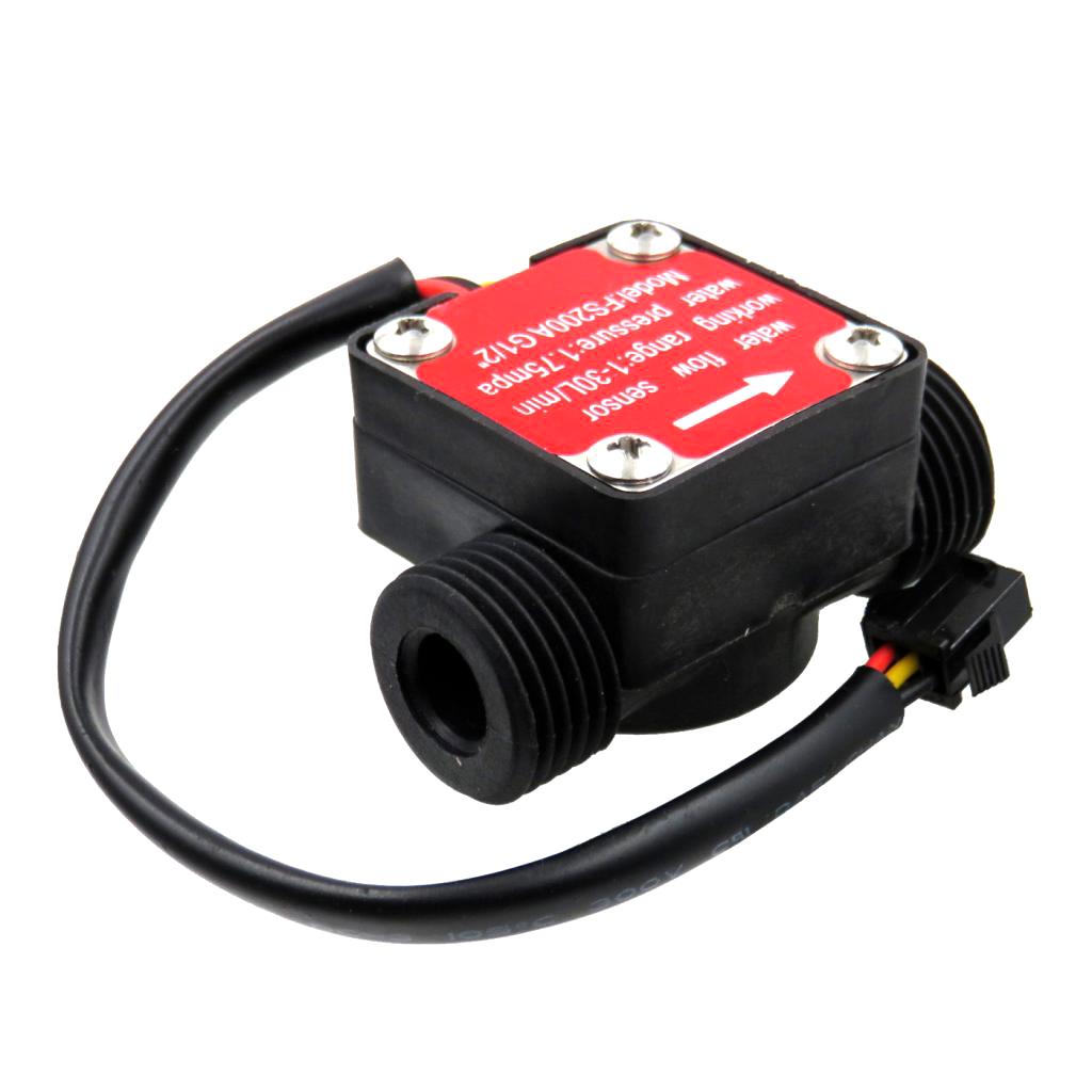 1-30L/min 1.75Mpa G1/2 Thread Water Liquid Flow Rate Sensor Flowmeter