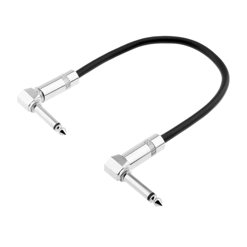 1/4 Inch to 1/4 Inch 6.35mm Jack Right Angle to Right Angle Cable 0.3Meter