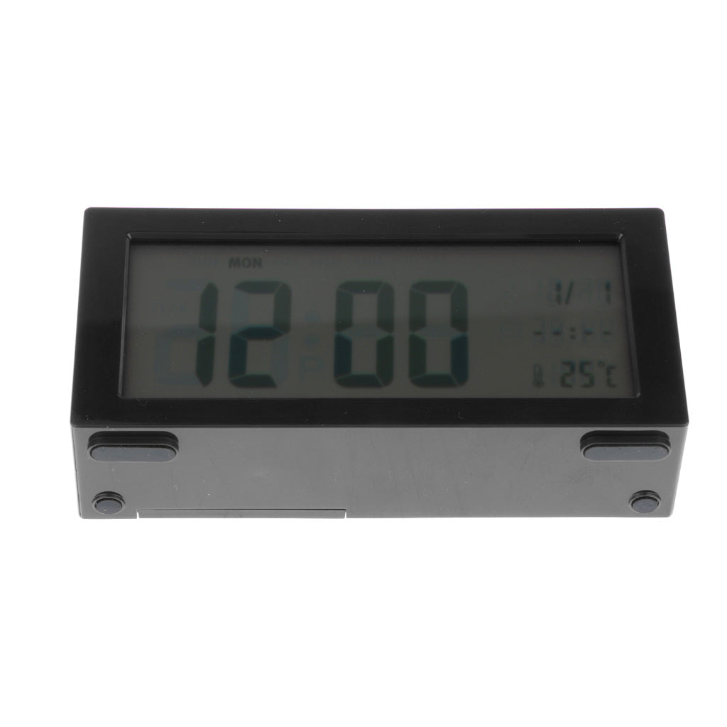Digital Alarm LED Clock Light Control Backlight Time Snooze black