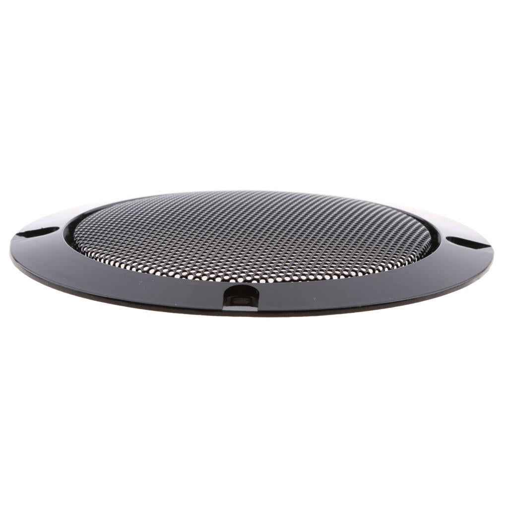 4 Inch Speaker Grills Cover Case with 4 pcs Screws for Speaker Mounting Home Audio DIY - 124mm Outer Diameter Black