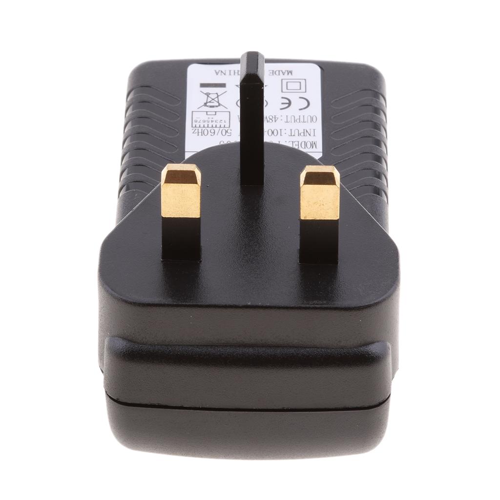 UK Plug Poe Power Supply 48V 0.5A Over Ethernet Switch Router