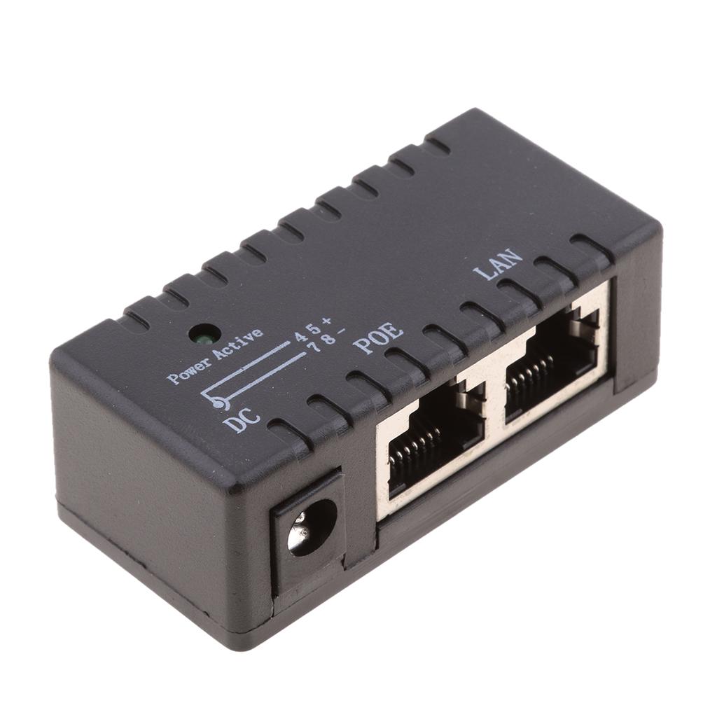 POE LAN Injector Splitter Power Supply Module for AP IP Camera Phone  black