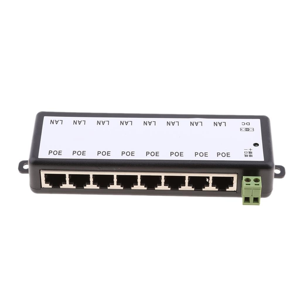 8 LAN POE Ports Module Injector Power Over Ethernet Router for IP Camera 