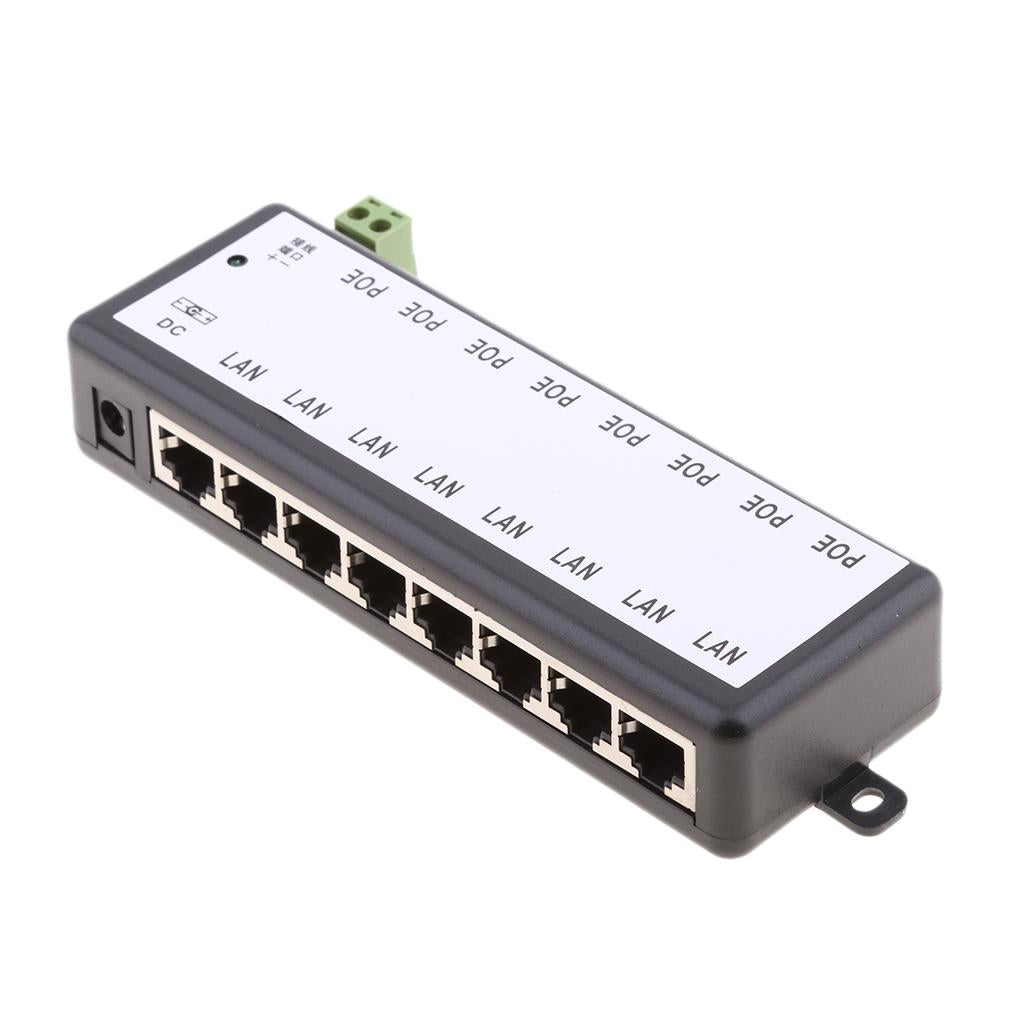 8 LAN POE Ports Module Injector Power Over Ethernet Router for IP Camera 
