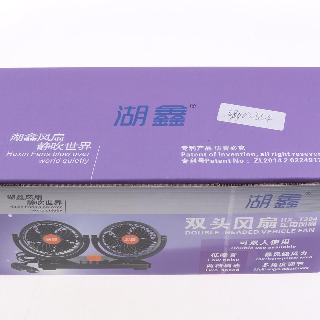 12V 360 Rotating Free adjustment Dual Head Car Auto Cooling Air Fan