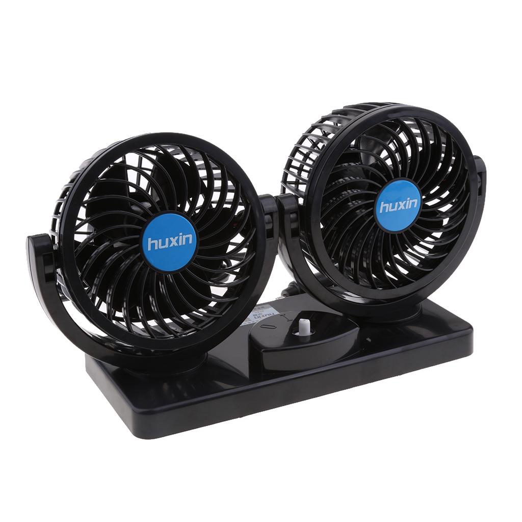 12V 360 Rotating Free adjustment Dual Head Car Auto Cooling Air Fan