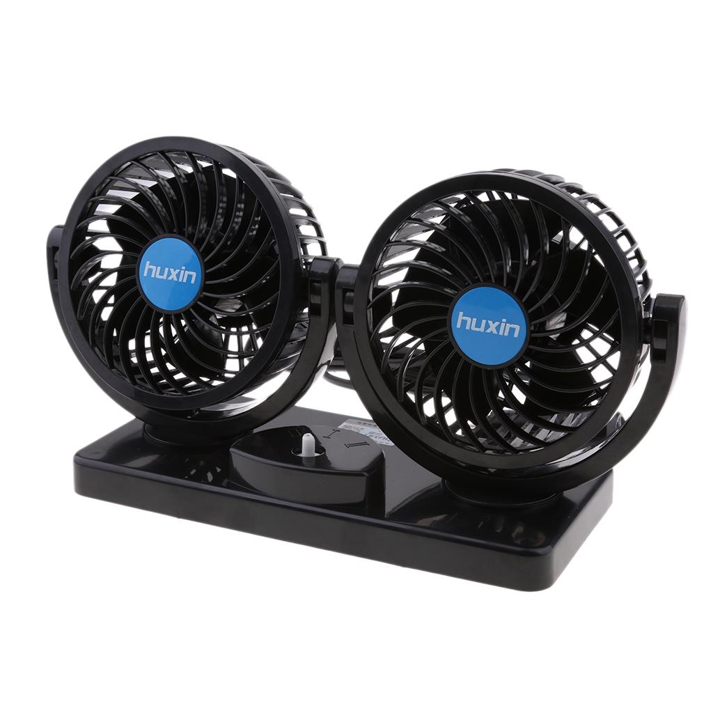 12V 360 Rotating Free adjustment Dual Head Car Auto Cooling Air Fan