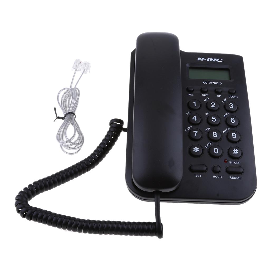 Fixed Telephone Home Office Wall Mount Hotel Wall-mounted KX-T076CID Black