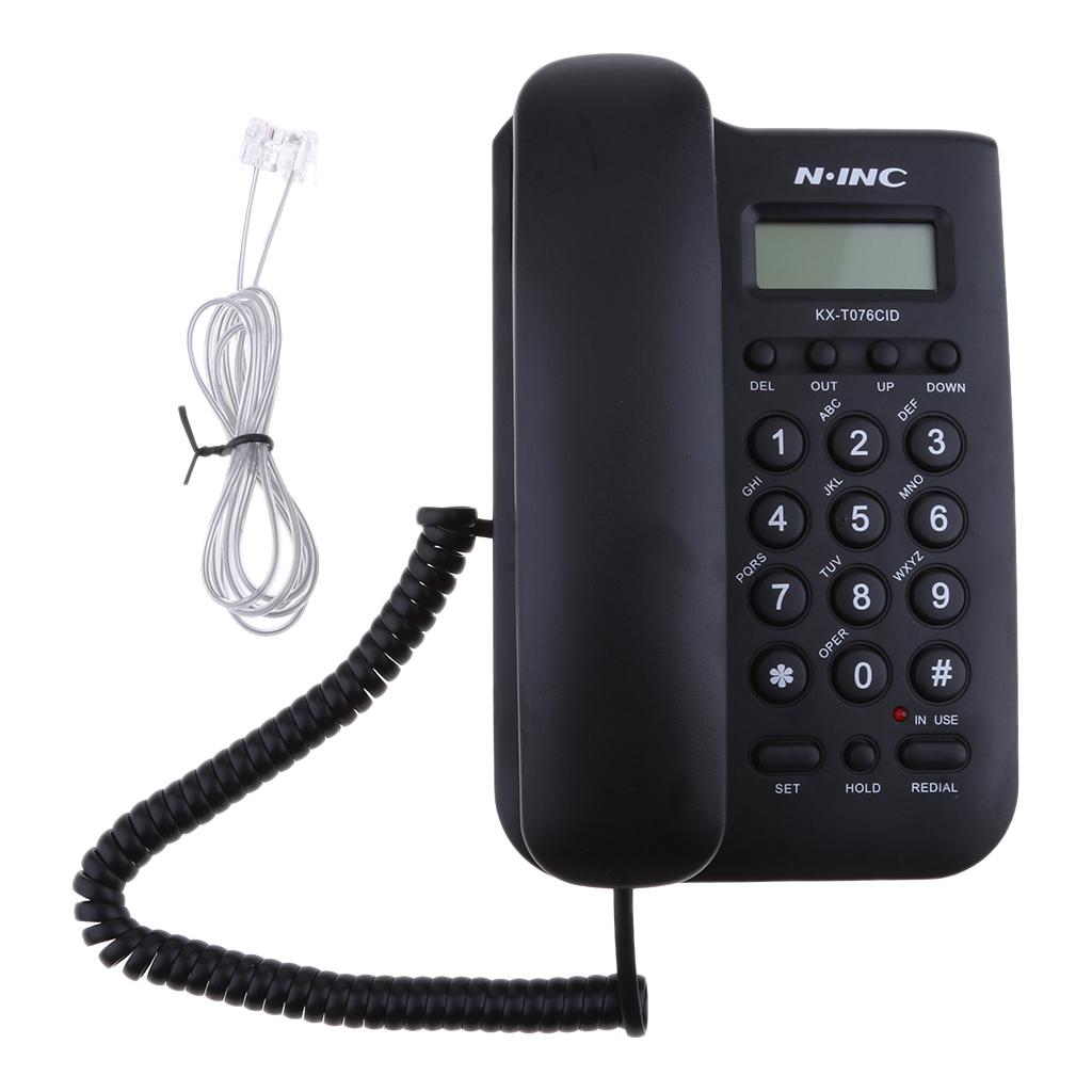 Fixed Telephone Home Office Wall Mount Hotel Wall-mounted KX-T076CID Black