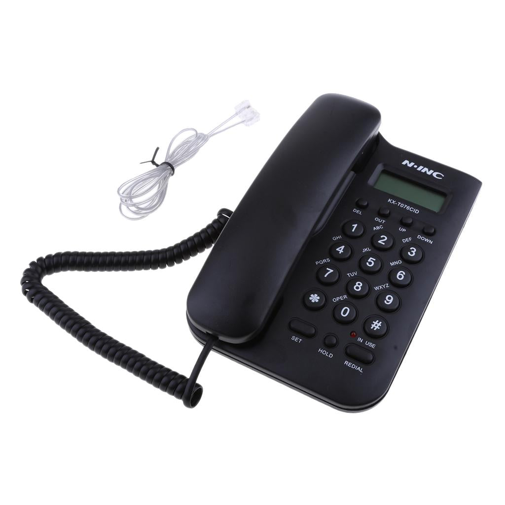 Fixed Telephone Home Office Wall Mount Hotel Wall-mounted KX-T076CID Black