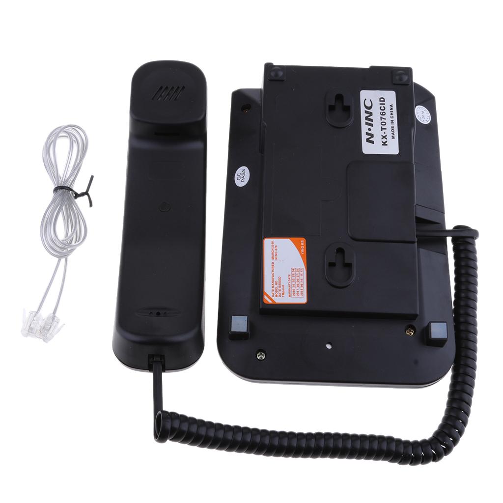 Fixed Telephone Home Office Wall Mount Hotel Wall-mounted KX-T076CID Black