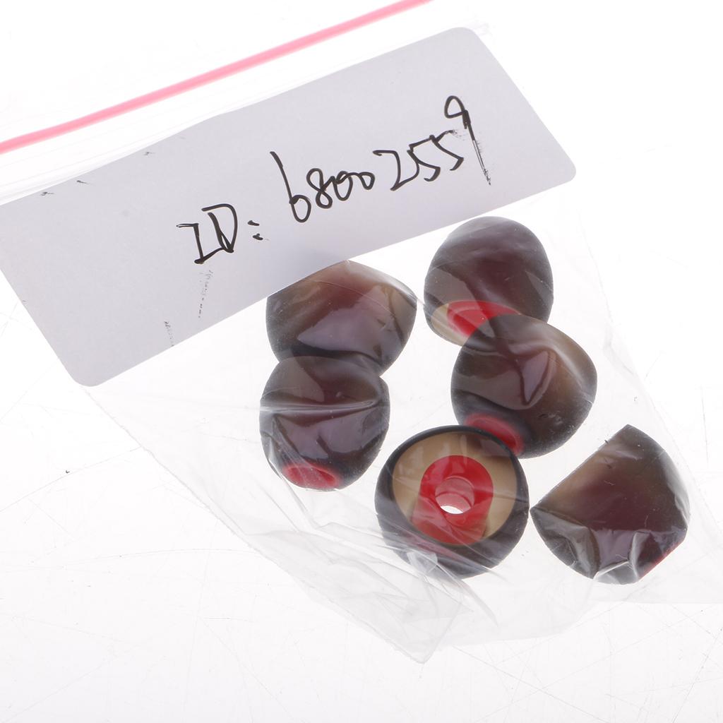 3.8mm Silicone In-Ear Earphone Covers Earbud Tips 3pairs  Black Red