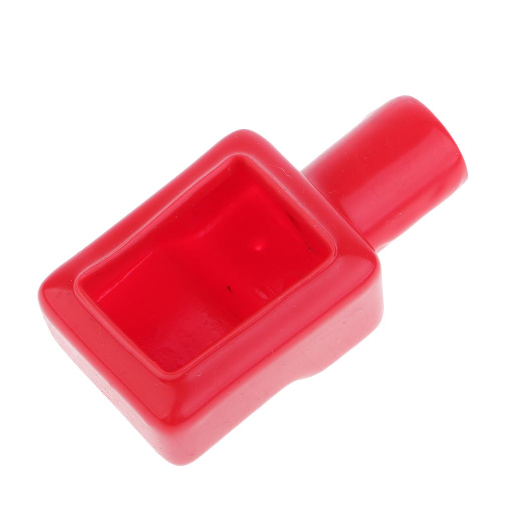 1Pair Car Battery Terminal Insulation Protector Sleeve Covers Black and Red 