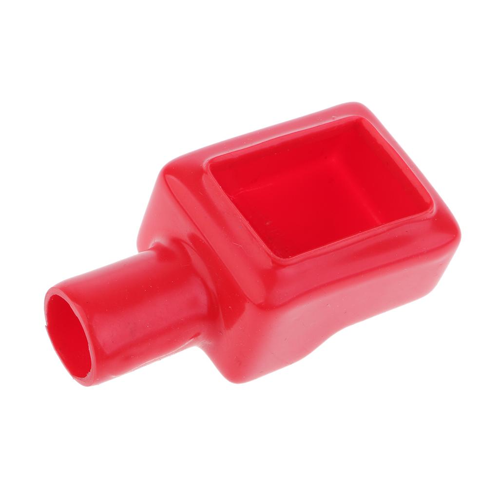 1Pair Car Battery Terminal Insulation Protector Sleeve Covers Black and Red 