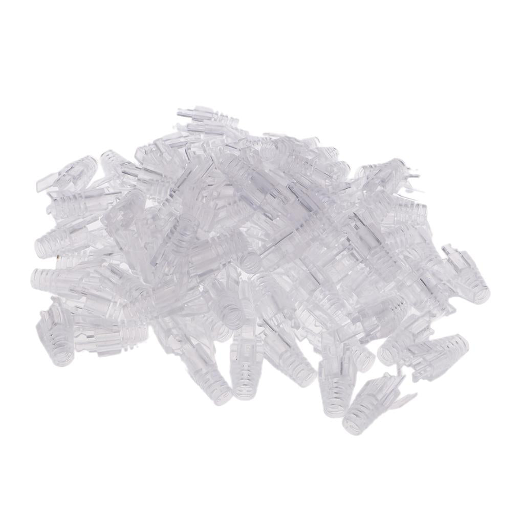 100-Pack CAT5E CAT6  Ethernet Network Cable Strain Relief Boots White