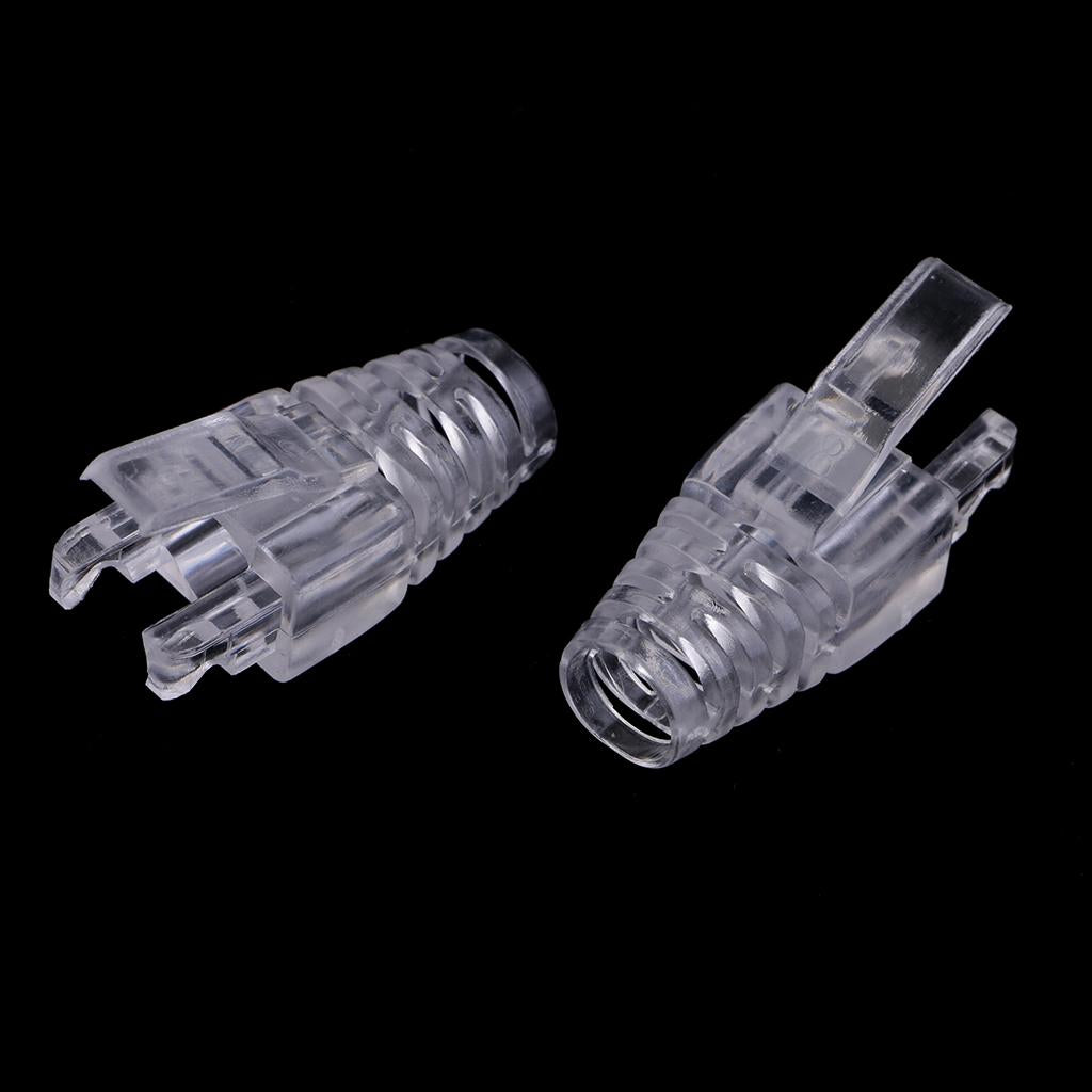 100-Pack CAT5E CAT6  Ethernet Network Cable Strain Relief Boots White