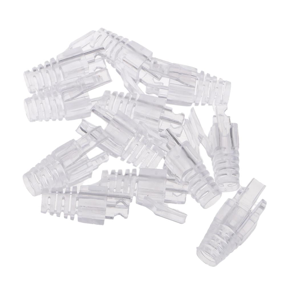 100-Pack CAT5E CAT6  Ethernet Network Cable Strain Relief Boots White