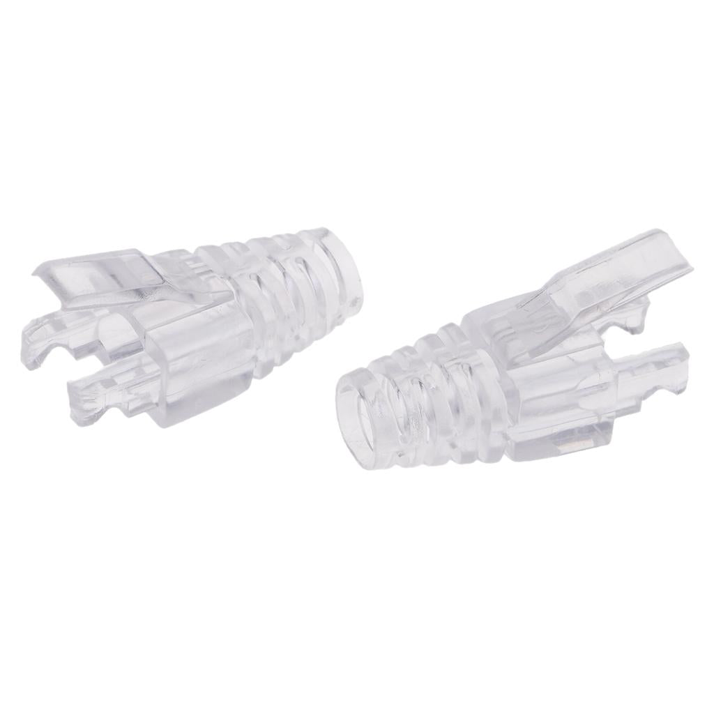100-Pack CAT5E CAT6  Ethernet Network Cable Strain Relief Boots White