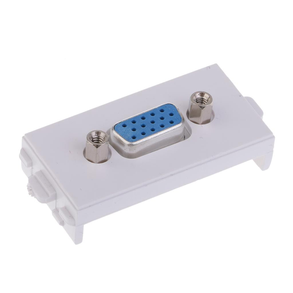VGA Wall Socket Module Wallplate Modular Plug with Frame Directly Plug Type