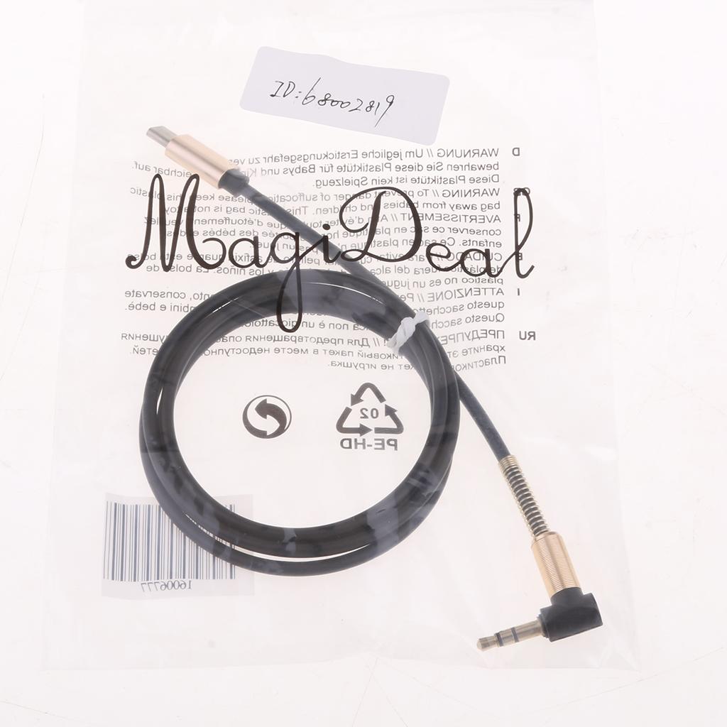 Type C to 3.5mm Male Stereo Converter Cable Audio Aux Adapter Cable Black