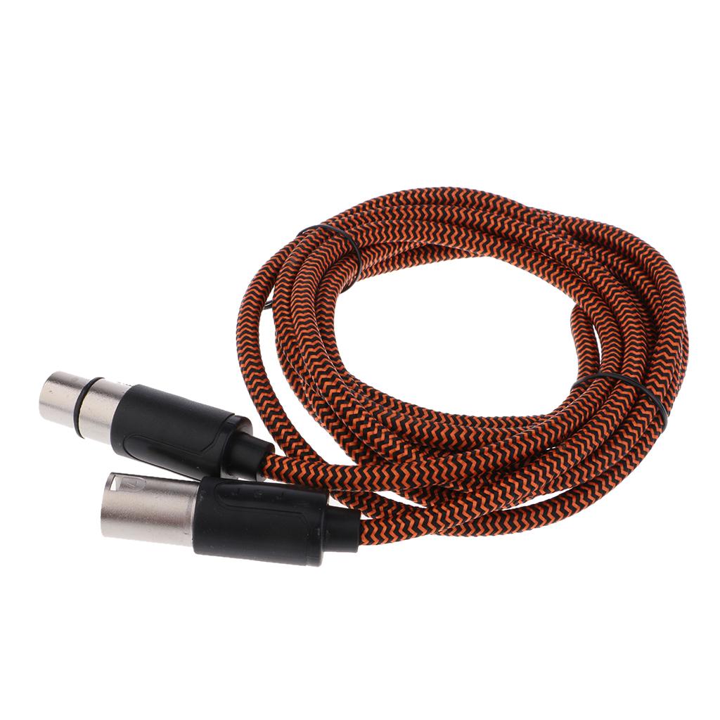 XLR Male to Female Microphone Cable  3meter orange