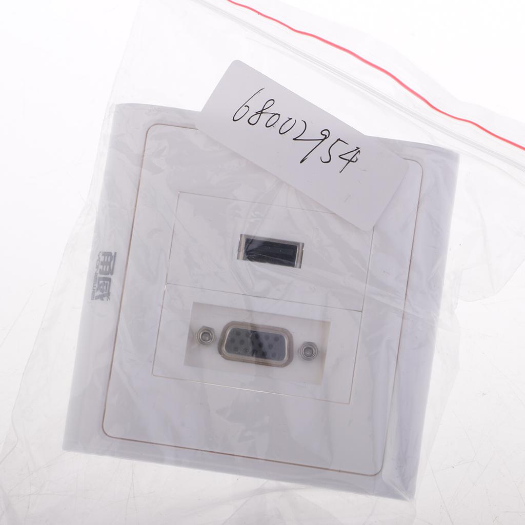 USB 3.0 VGA Component Composite Wall Face Plate Panel