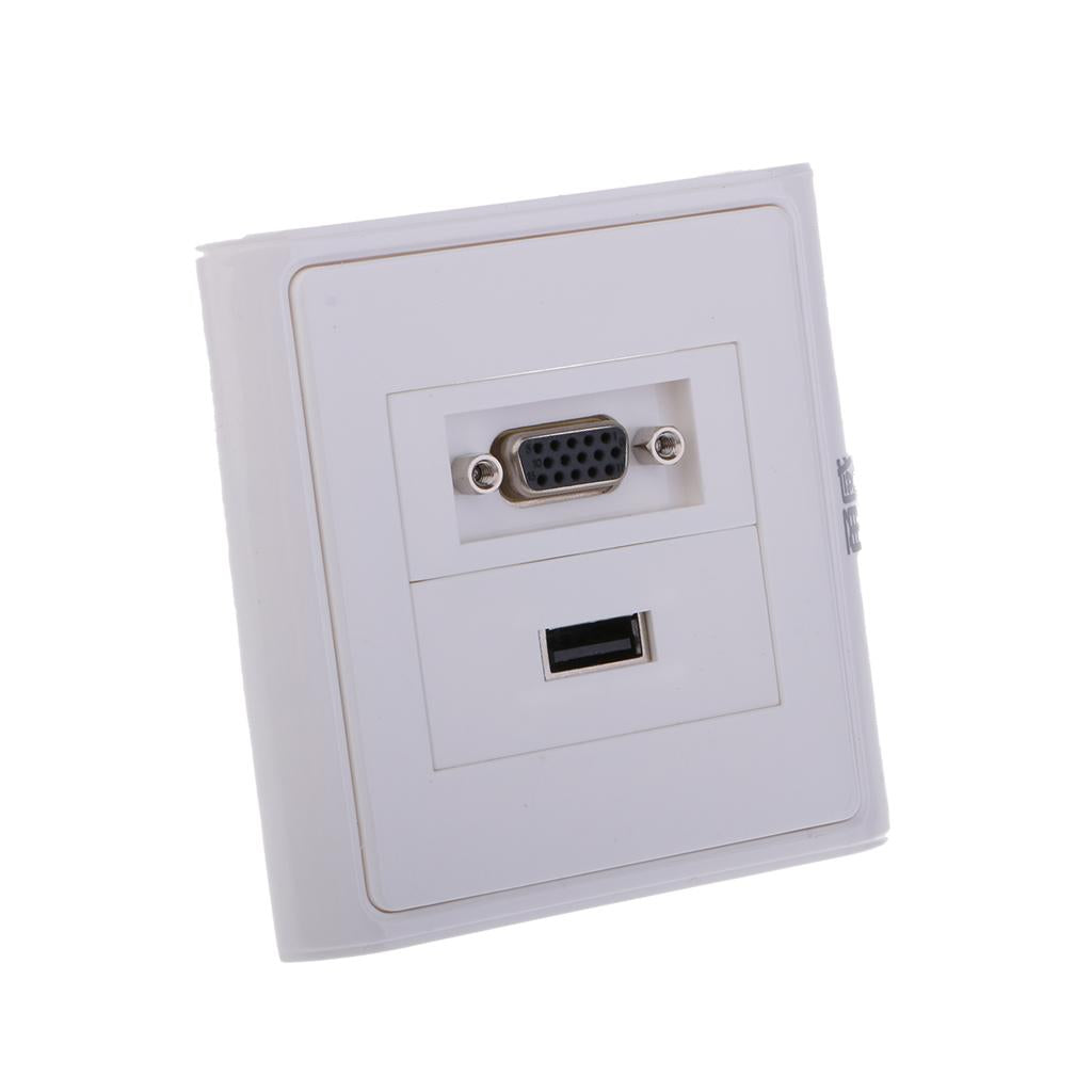 USB 3.0 VGA Component Composite Wall Face Plate Panel
