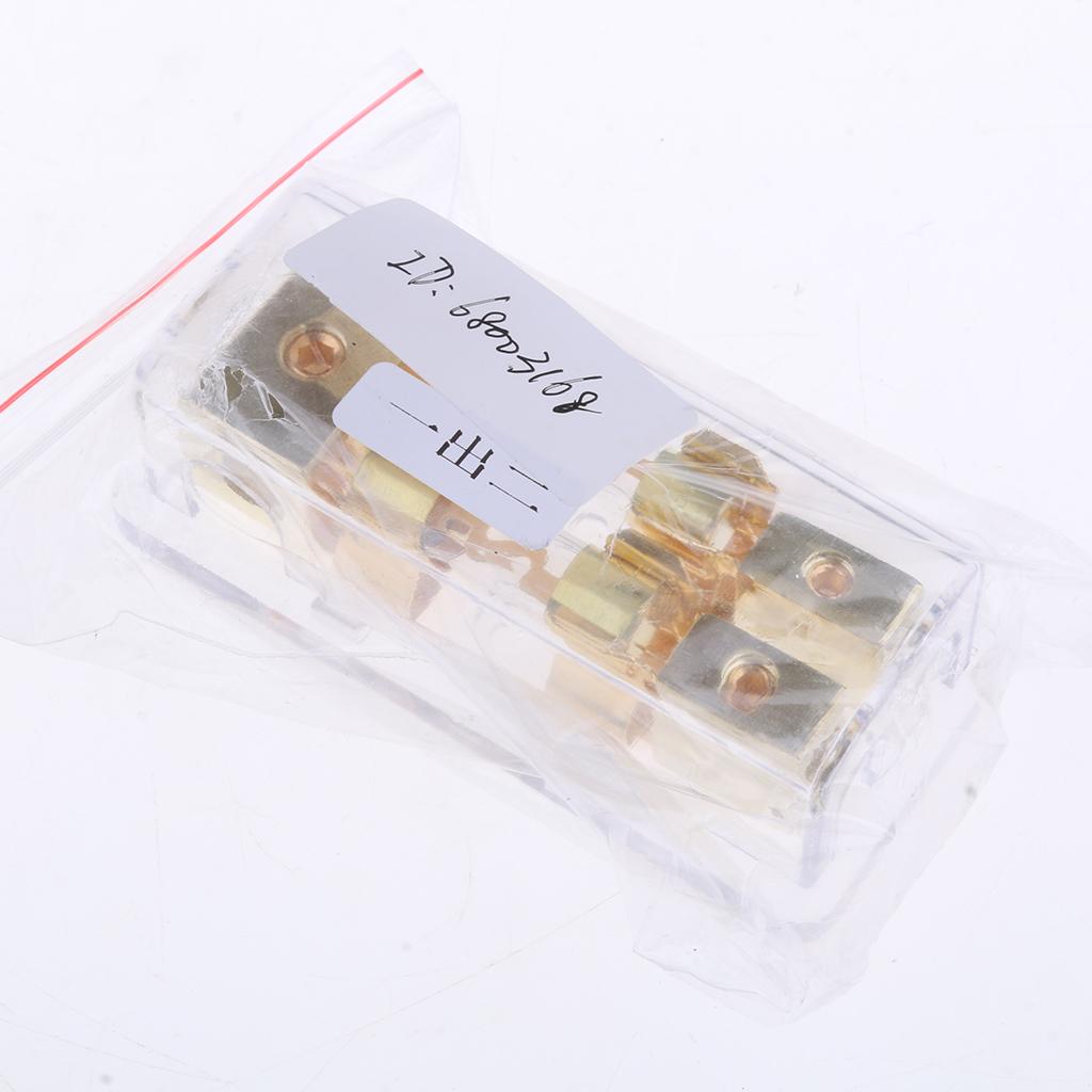  Universal Car Speaker Fuse 2 Way 60A Distribution Holder Gold Plate FH-004