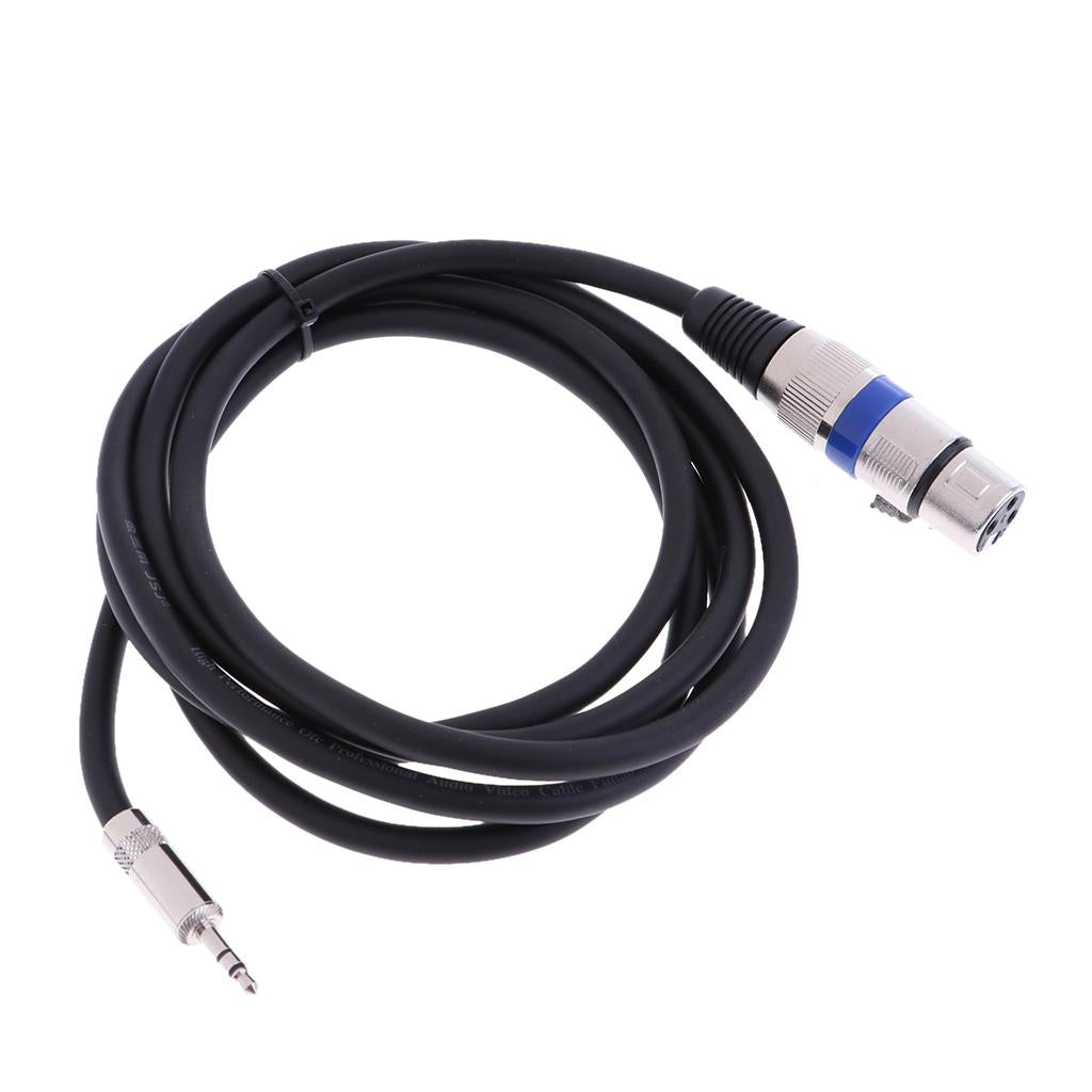 Unbalanced XLR Female to 3.5mm Microphone Cable AUX Cord Audio Cable 200cm