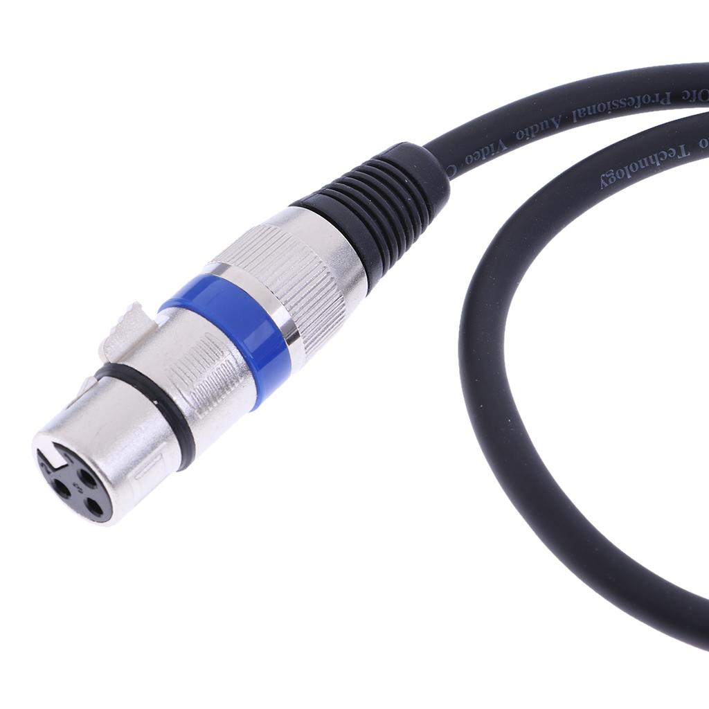 Unbalanced XLR Female to 3.5mm Microphone Cable AUX Cord Audio Cable 200cm